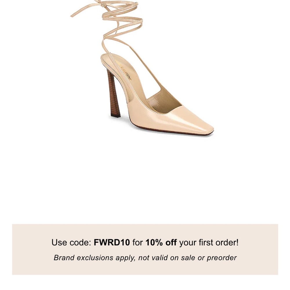 New without box Saint Laurent blade tie heels in 41